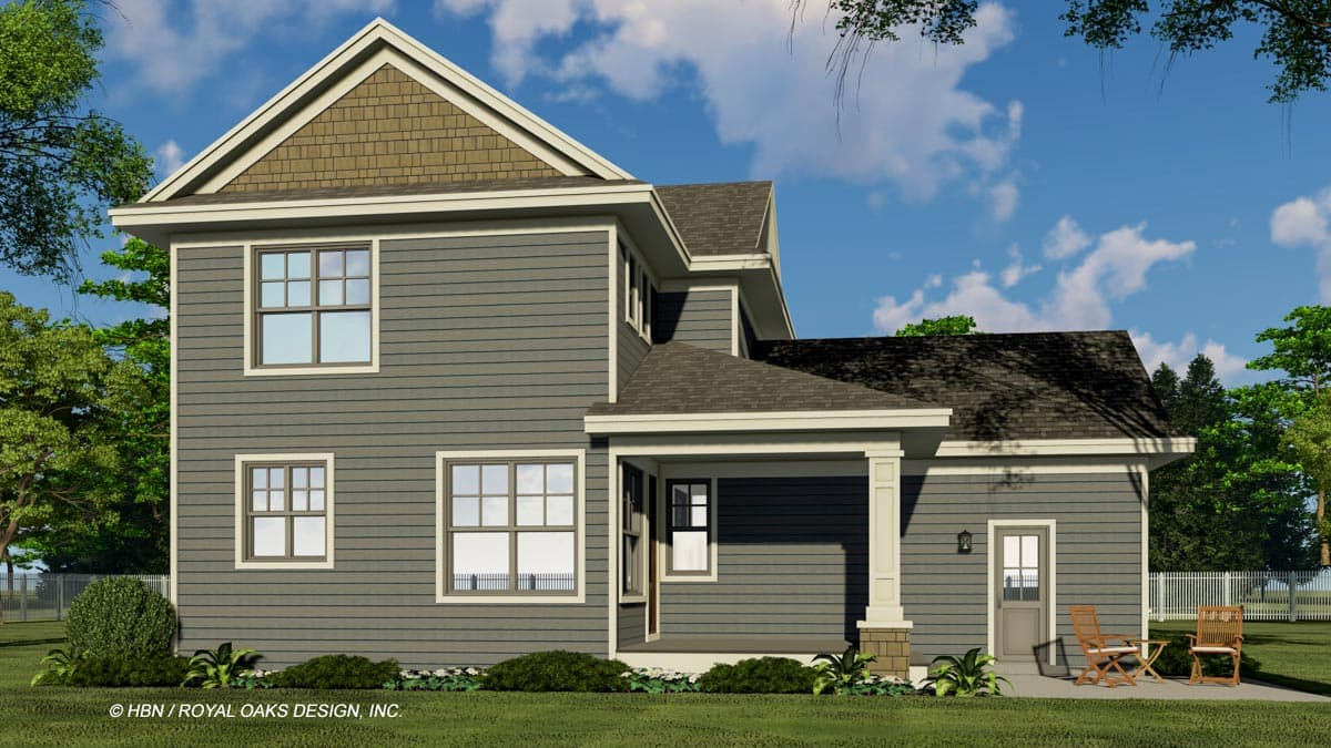 Plan 14717RK: Attractive 2-Story Traditional Home Plan with Upstairs Laundry and a Large Rear Porch - Image #7 - Country, Traditional