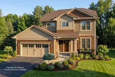 Multi-gabled 4 Bed Craftsman with a Den or Home Office