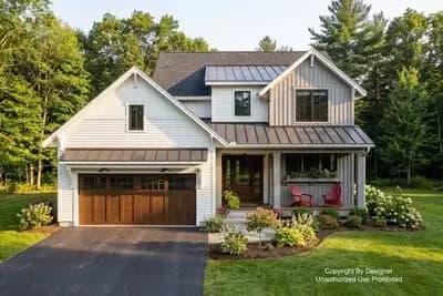 Modern Farmhouse with 4 Upstairs Beds and a Main Floor Den or Home Office