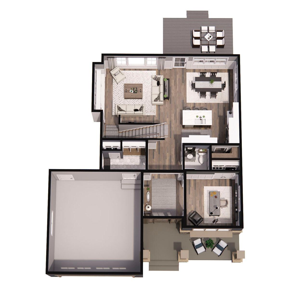 Plan 14720RK: 4 Bed Traditional House Plan with Laundry Upstairs and a Main Floor Den or Home Office - Image #43 - Country, Craftsman, New American, Northwest, Traditional