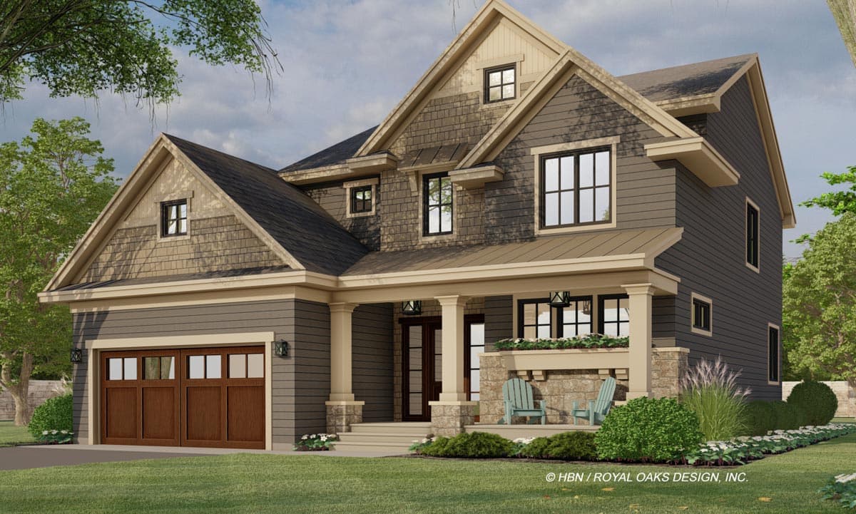 Plan 14720RK: 4 Bed Traditional House Plan with Laundry Upstairs and a Main Floor Den or Home Office - Image #5 - Country, Craftsman, New American, Northwest, Traditional