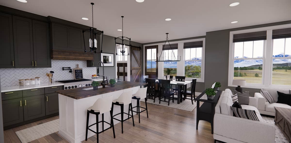 Plan 14724RK: 4 Bed Craftsman House Plan with Corner Home Office - Image #14 - Country, Traditional