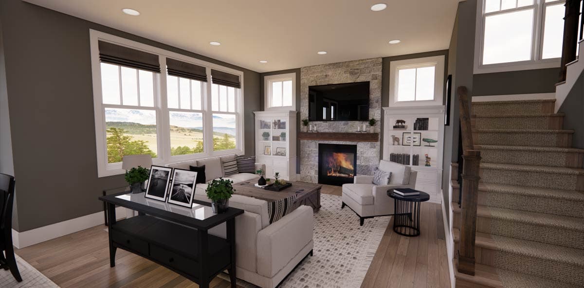 Plan 14724RK: 4 Bed Craftsman House Plan with Corner Home Office - Image #22 - Country, Traditional