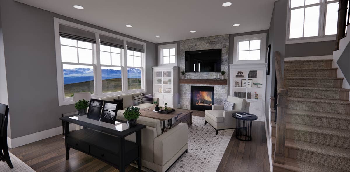 Plan 14726RK: 4 Bed Shingle and Clapboard House Plan with Corner Home Office - Image #24 - New American, Traditional
