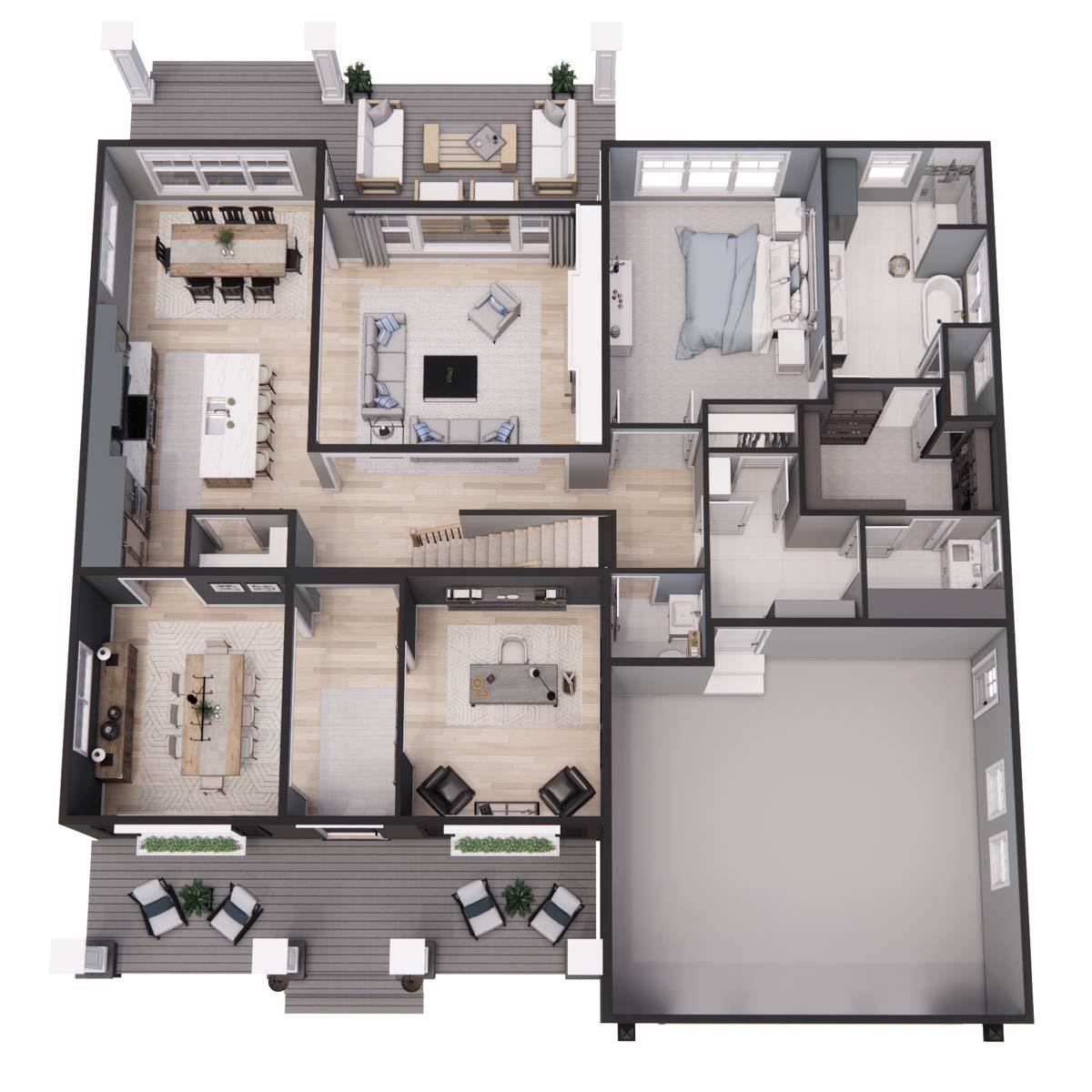 Plan 14735RK: 2-Story Craftsman Home Plan with Shed Dormer - 3010 Sq Ft - Image #53 - Country, Craftsman, New American, Traditional
