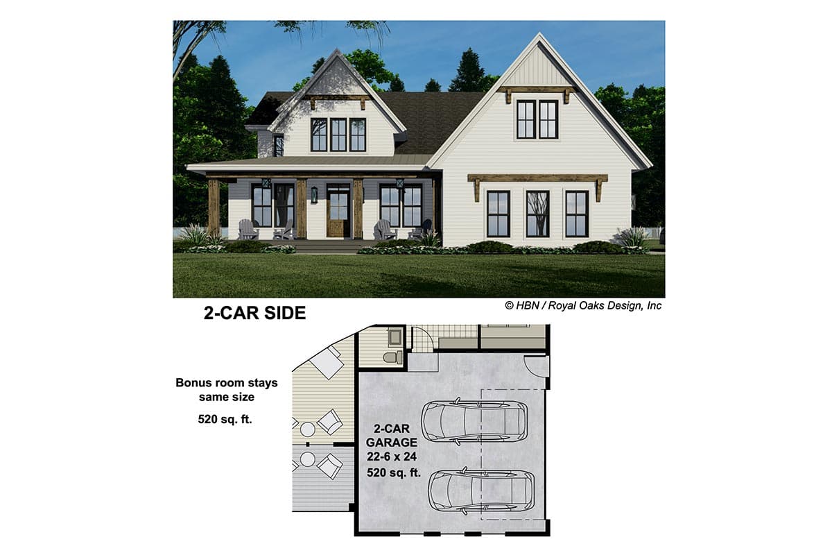 Plan 14736RK: 5 Bed Modern Farmhouse Plan with Home Office and Bonus Expansion - Image #43 - Country, Craftsman, Farmhouse, Modern Farmhouse, New American