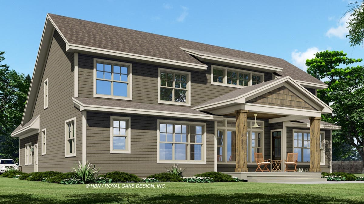 Plan 14737RK: Two Story Craftsman Farmhouse with Home Office and Bonus Expansion - Image #7 - Country, Craftsman, Farmhouse, New American