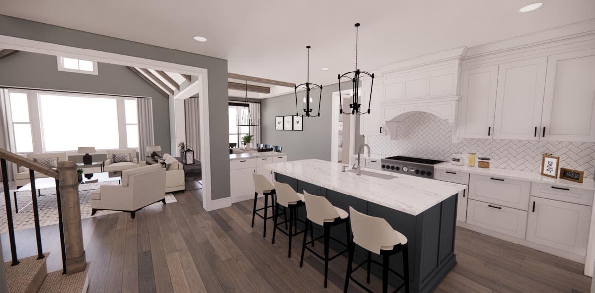 Plan 14739RK: Expanded Modern Farmhouse Cottage with Possible 4th Bedroom Upstairs - Image #14 - Country, Craftsman, Modern Farmhouse, New American