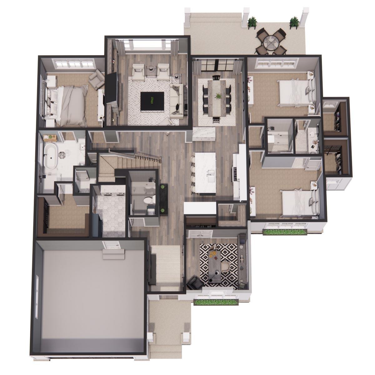 Plan 14739RK: Expanded Modern Farmhouse Cottage with Possible 4th Bedroom Upstairs - Image #45 - Country, Craftsman, Modern Farmhouse, New American