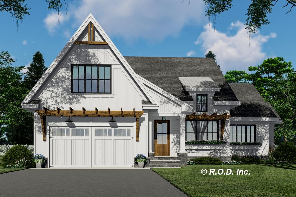 Plan 14739RK: Expanded Modern Farmhouse Cottage with Possible 4th Bedroom Upstairs - Image #4 - Country, Craftsman, Modern Farmhouse, New American