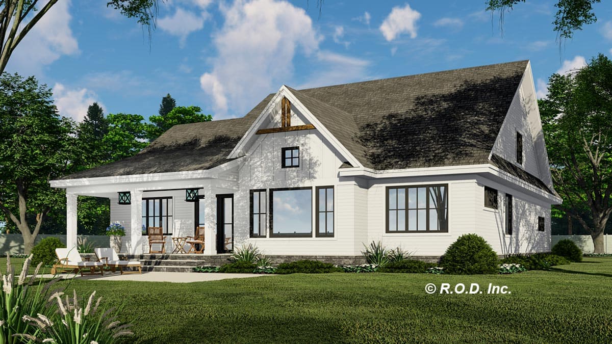 Plan 14739RK: Expanded Modern Farmhouse Cottage with Possible 4th Bedroom Upstairs - Image #6 - Country, Craftsman, Modern Farmhouse, New American
