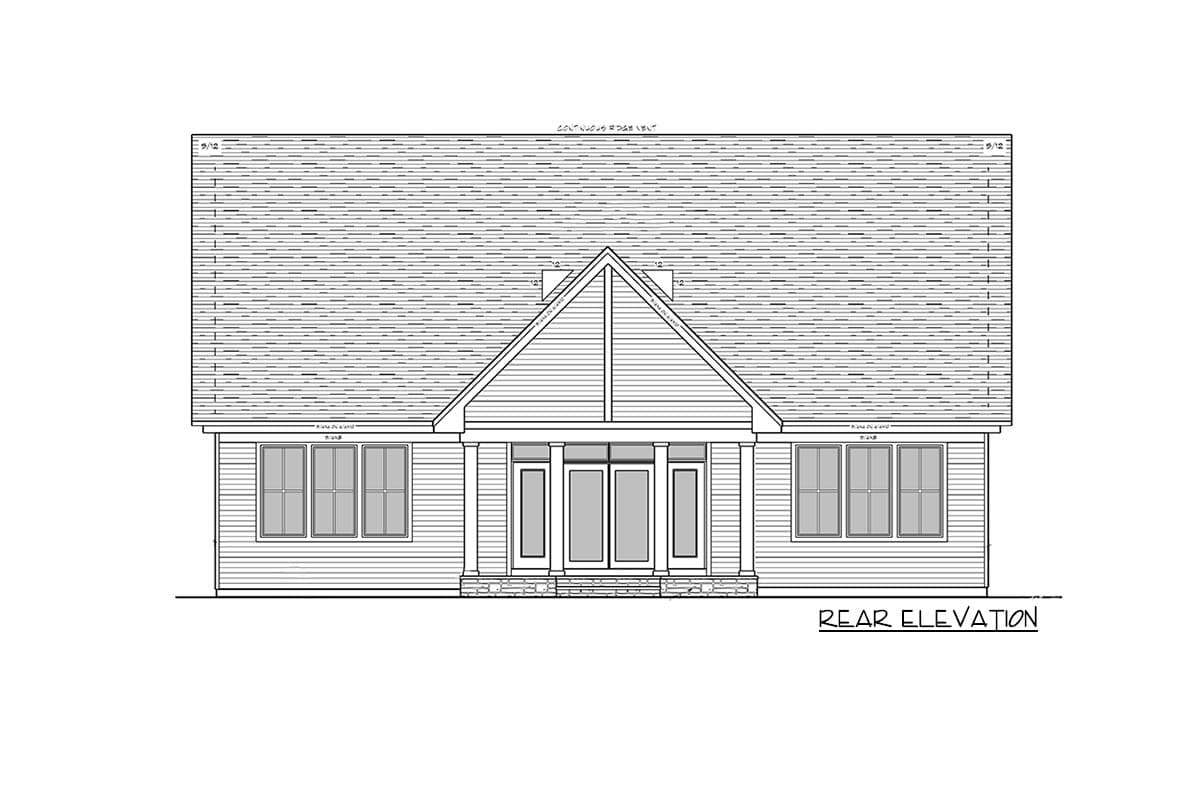 Plan 14740RK: 4 Bedroom Modern Farmhouse with Pocket Office and 2 Covered Porches - 3135 Sq Ft - Image #37 - Country, Craftsman, Modern Farmhouse, New American