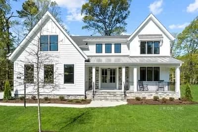 4 Bedroom Modern Farmhouse with Pocket Office and 2 Covered Porches - 3135 Sq Ft
