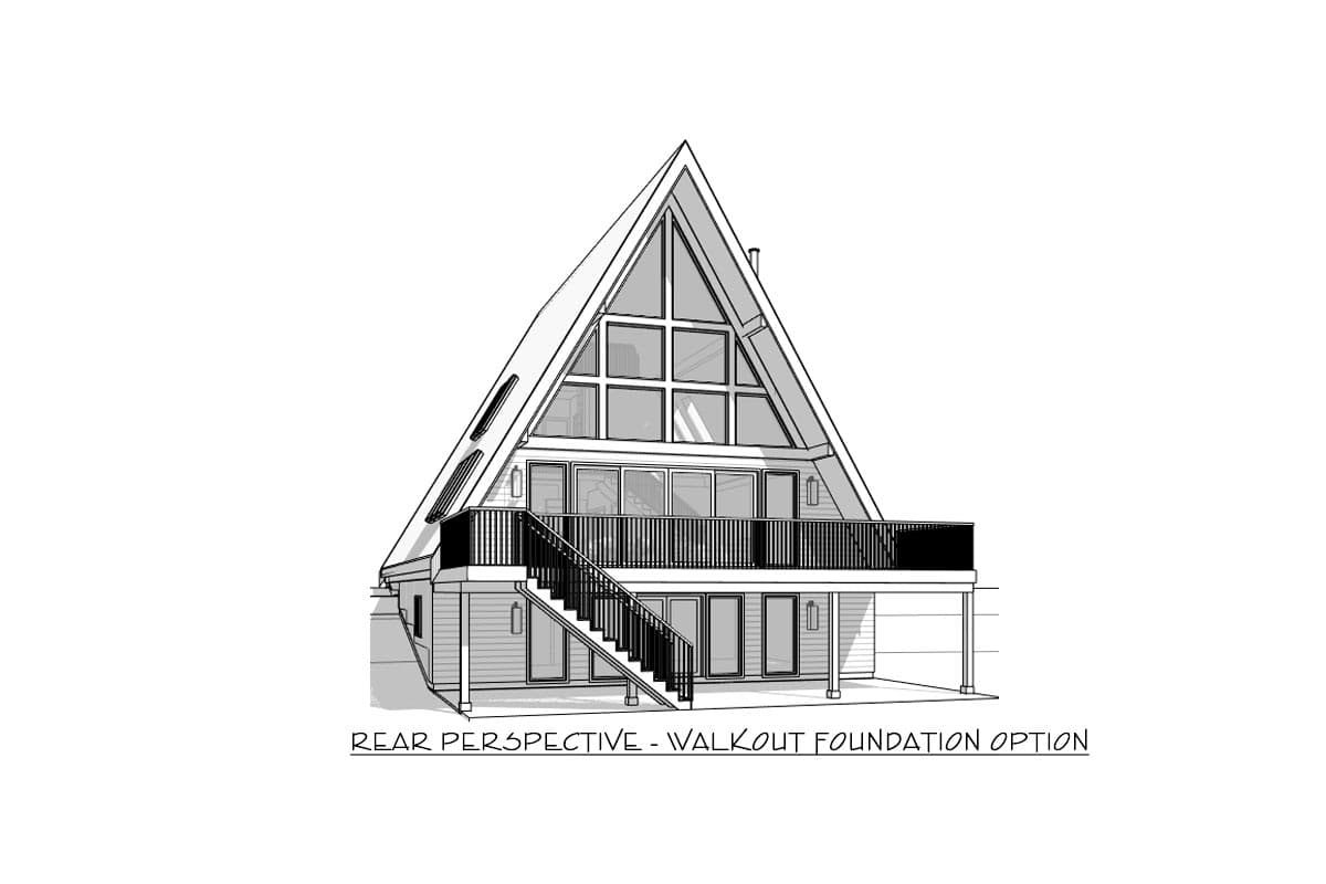 Plan 270046AF: 3-Bed Modern A-Frame with Ladder-Accessible 3rd Floor Loft - 2001 Sq Ft - Image #20 - A-Frame, Cabin, Contemporary, Mountain, Rustic, Vacation