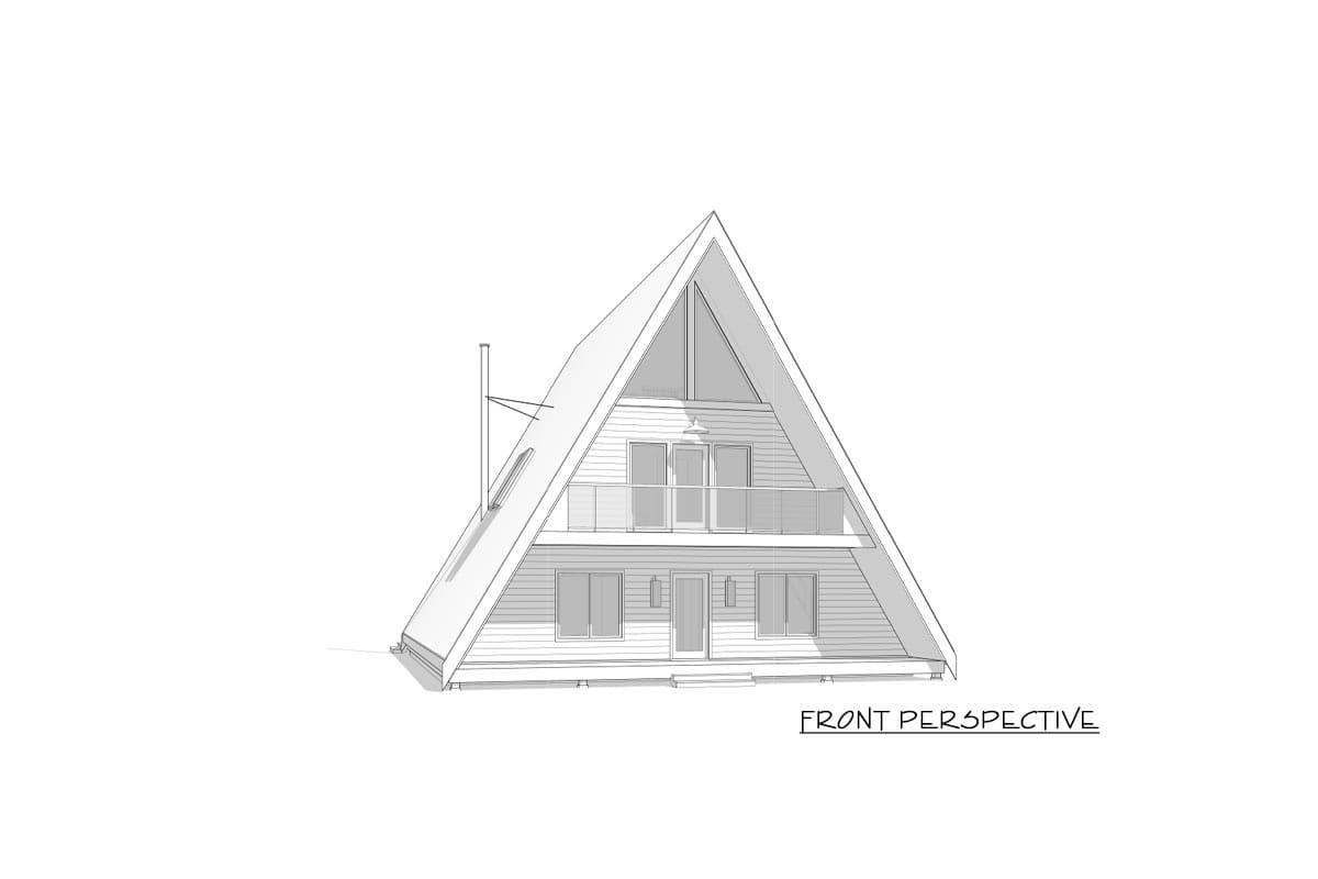 Plan 270046AF: 3-Bed Modern A-Frame with Ladder-Accessible 3rd Floor Loft - 2001 Sq Ft - Image #17 - A-Frame, Cabin, Contemporary, Mountain, Rustic, Vacation