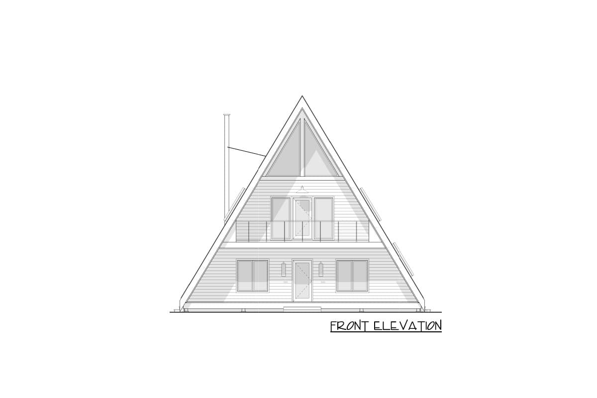 Plan 270046AF: 3-Bed Modern A-Frame with Ladder-Accessible 3rd Floor Loft - 2001 Sq Ft - Image #16 - A-Frame, Cabin, Contemporary, Mountain, Rustic, Vacation