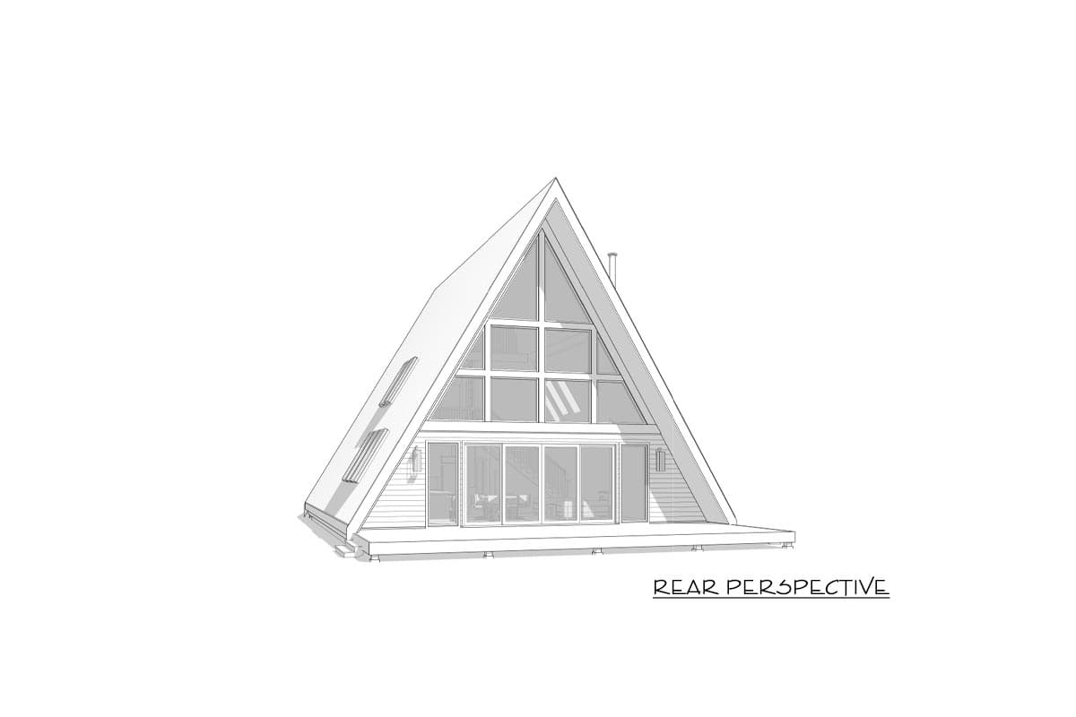 Plan 270046AF: 3-Bed Modern A-Frame with Ladder-Accessible 3rd Floor Loft - 2001 Sq Ft - Image #19 - A-Frame, Cabin, Contemporary, Mountain, Rustic, Vacation
