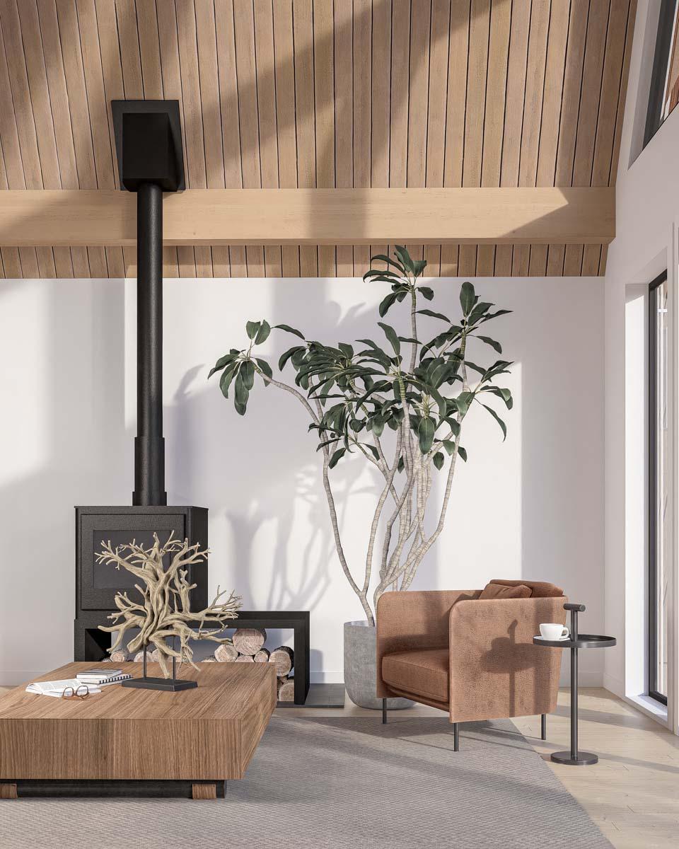 Plan 270046AF: 3-Bed Modern A-Frame with Ladder-Accessible 3rd Floor Loft - 2001 Sq Ft - Image #7 - A-Frame, Cabin, Contemporary, Mountain, Rustic, Vacation