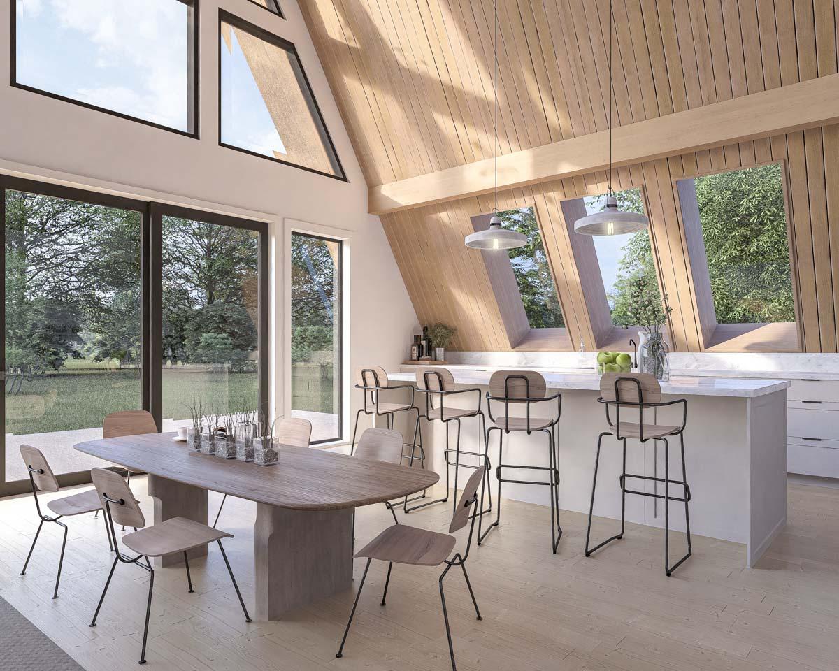 Plan 270046AF: 3-Bed Modern A-Frame with Ladder-Accessible 3rd Floor Loft - 2001 Sq Ft - Image #8 - A-Frame, Cabin, Contemporary, Mountain, Rustic, Vacation