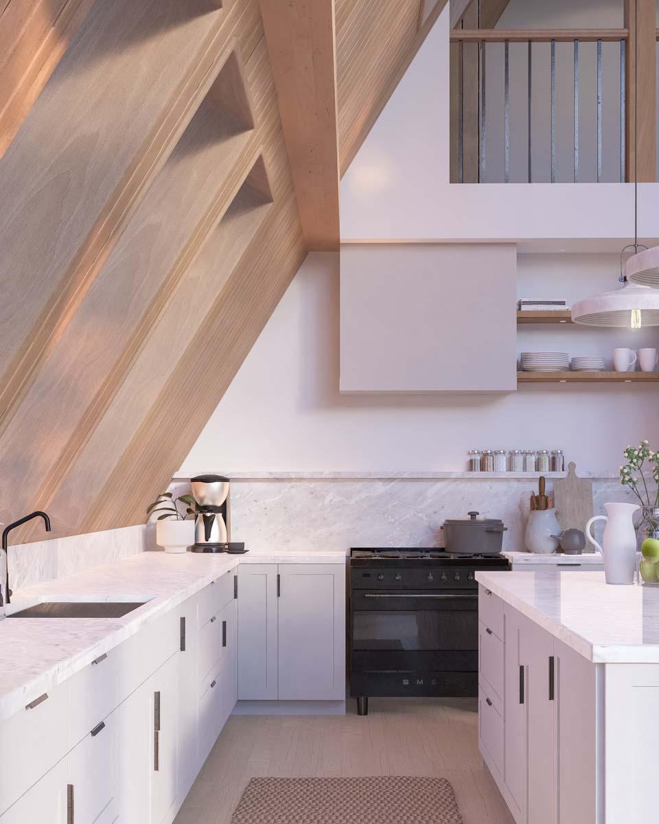 Plan 270046AF: 3-Bed Modern A-Frame with Ladder-Accessible 3rd Floor Loft - 2001 Sq Ft - Image #10 - A-Frame, Cabin, Contemporary, Mountain, Rustic, Vacation