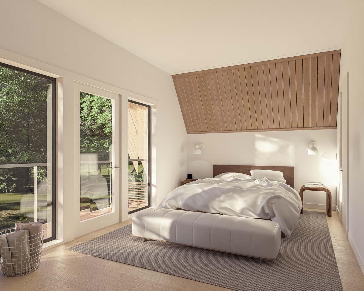 Plan 270046AF: 3-Bed Modern A-Frame with Ladder-Accessible 3rd Floor Loft - 2001 Sq Ft - Image #14 - A-Frame, Cabin, Contemporary, Mountain, Rustic, Vacation