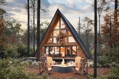 3-Bed Modern A-Frame with Ladder-Accessible 3rd Floor Loft - 2001 Sq Ft
