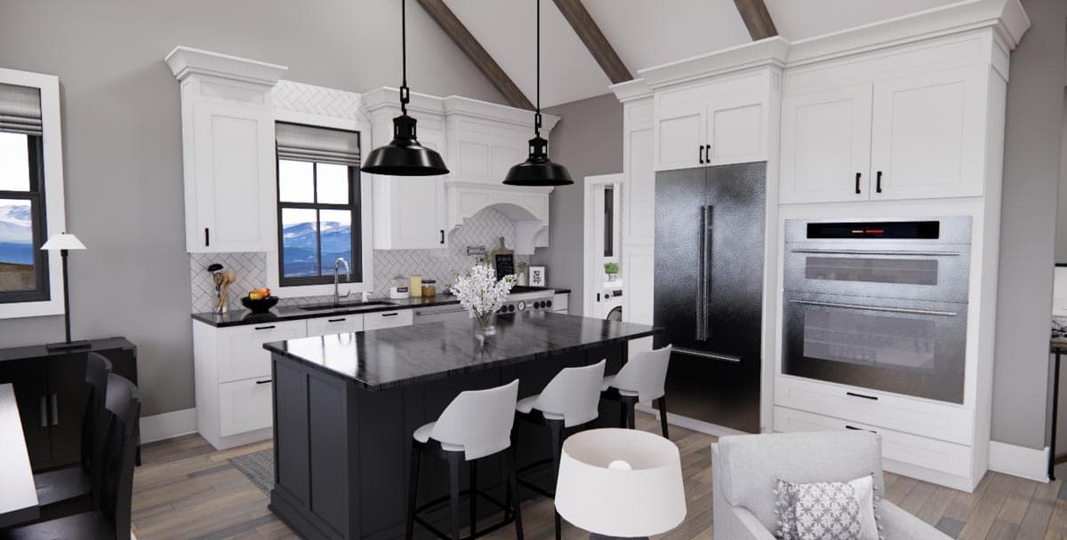Plan 14742RK: New American Home Plan with 3 Clustered Bedrooms and a Vaulted Great Room and Kitchen - Image #12 - Cottage, Country, Craftsman, Farmhouse, Modern Farmhouse, New American, Ranch