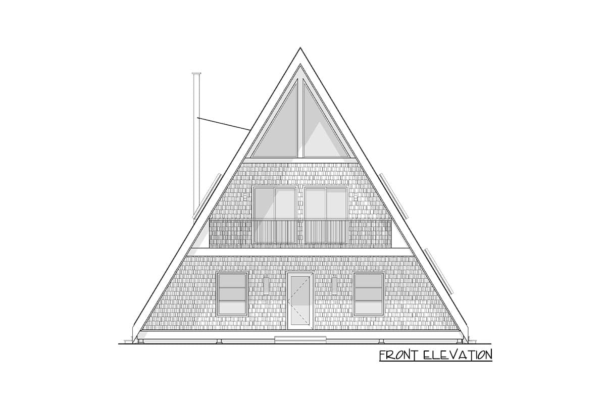 Plan 270047AF: Modern A-Frame with Ladder-Accessible Third Story Loft - 2025 Sq Ft - Image #7 - A-Frame, Cabin, Contemporary, Mountain, Rustic, Vacation