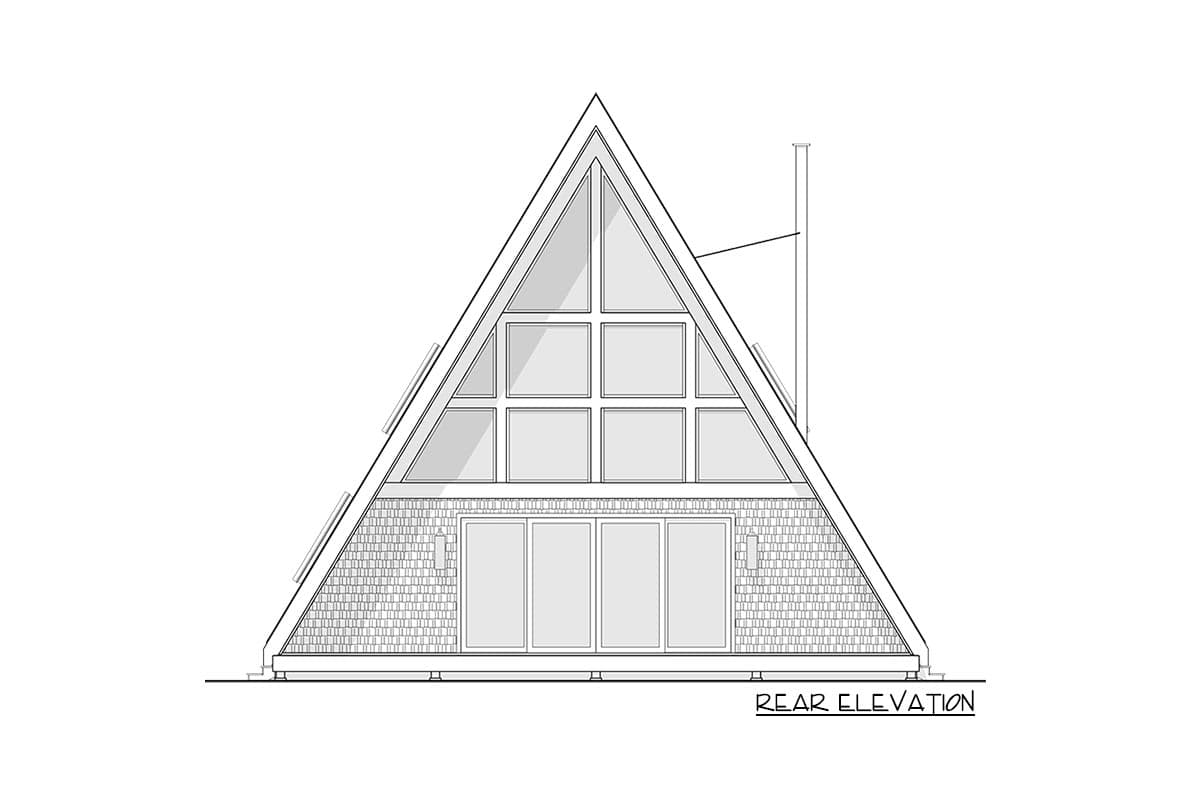 Plan 270047AF: Modern A-Frame with Ladder-Accessible Third Story Loft - 2025 Sq Ft - Image #9 - A-Frame, Cabin, Contemporary, Mountain, Rustic, Vacation