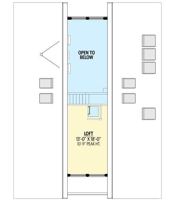 Plan 270047AF: Modern A-Frame with Ladder-Accessible Third Story Loft - 2025 Sq Ft - Floor Plan - 3rd Floor - A-Frame, Cabin, Contemporary, Mountain, Rustic, Vacation