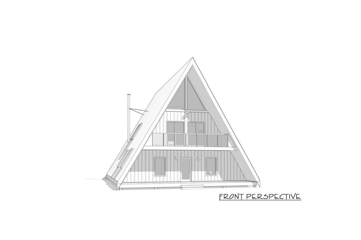 Plan 270048AF: Modern A-Frame with Main Floor Study and Third Floor Loft - 1941 Sq Ft - Image #5 - A-Frame, Cabin, Contemporary, Mountain, Rustic, Vacation