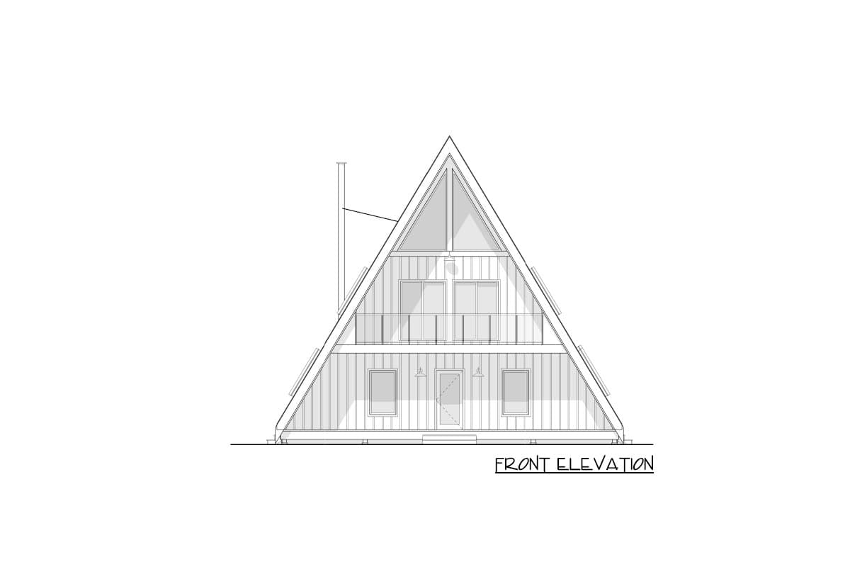 Plan 270048AF: Modern A-Frame with Main Floor Study and Third Floor Loft - 1941 Sq Ft - Image #4 - A-Frame, Cabin, Contemporary, Mountain, Rustic, Vacation