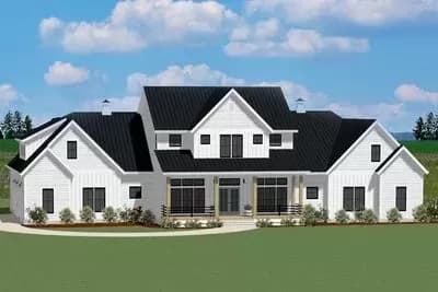 Exclusive Modern Farmhouse Plan with Great Symmetry