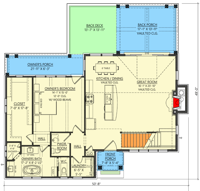 Plan 865007SHW: Mountain Craftsman House Plan with Walkout Basement - 3037 Sq Ft - Floor Plan - Main Level - Country, Craftsman, Mountain, New American