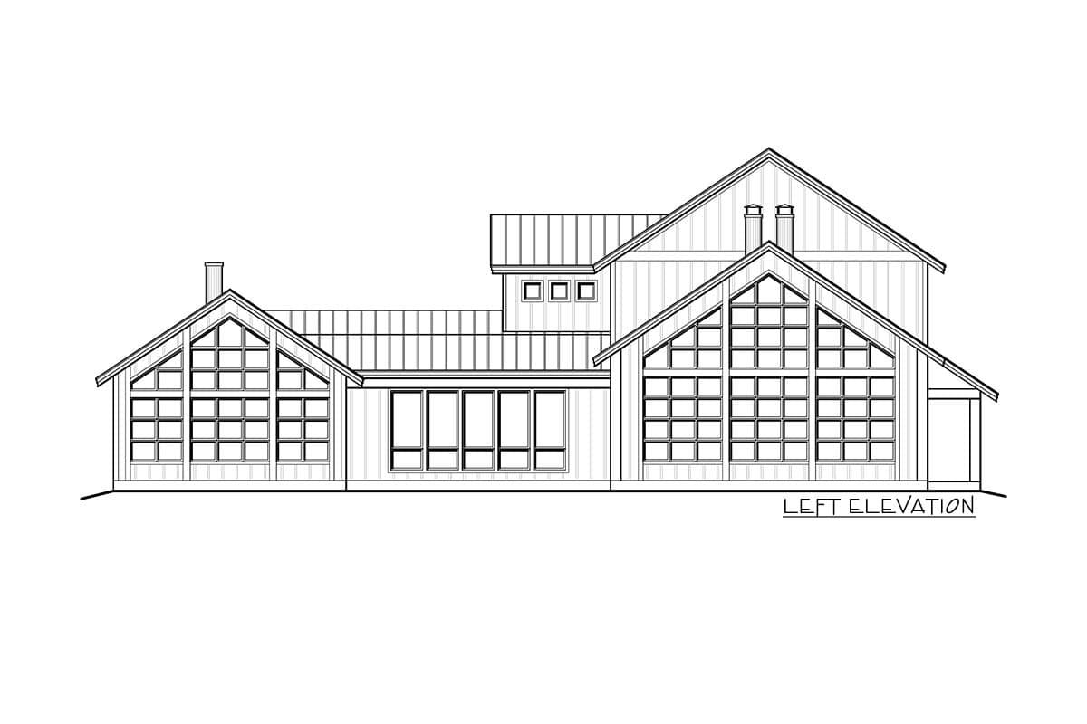 Plan 333001JHB: Barn-like House Plan with 2-Story Living Space and Master Suite with Private Courtyard - Image #16 - Barndominium, Contemporary, Country, Mountain, Rustic