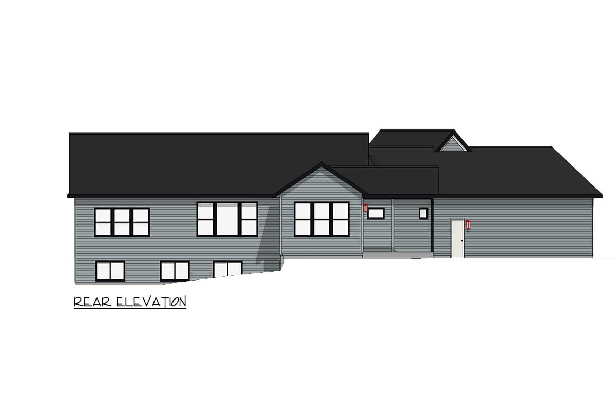 Plan 149011AND: Exclusive One-story Craftsman Home Plan with Angled 3-Car Garage - Image #10 - Country, Craftsman, Mountain, Ranch, Rustic