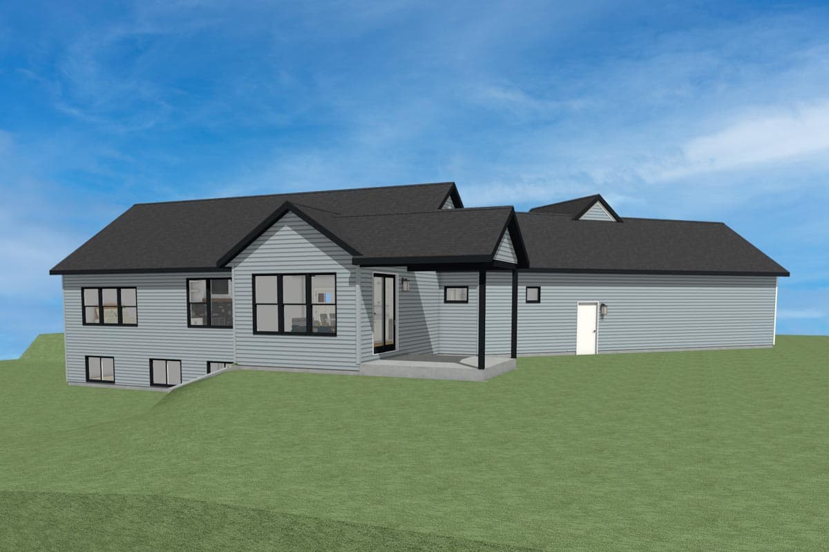 Plan 149011AND: Exclusive One-story Craftsman Home Plan with Angled 3-Car Garage - Image #7 - Country, Craftsman, Mountain, Ranch, Rustic