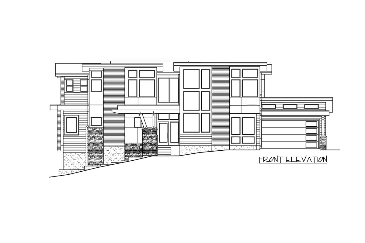 Plan 23913JD: Two-story Mid-Century Modern House Plan with Main-level Den and Guest Suite - Image #39 - Contemporary, Modern, Northwest