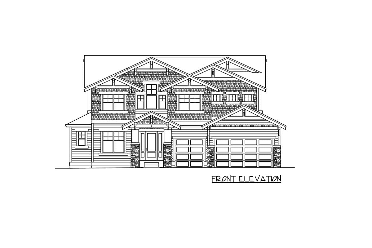 Plan 23914JD: Multi-Gabled 6-Bedroom Craftsman Home Plan on a Walkout Basement - Image #26 - Craftsman, New American, Northwest