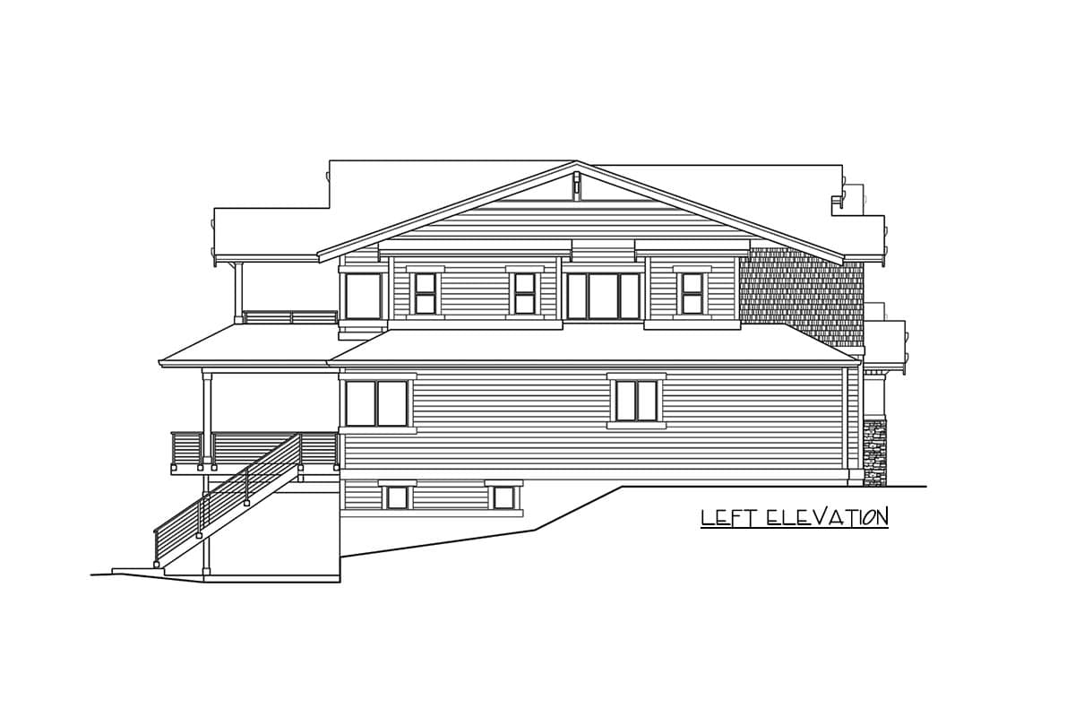 Plan 23914JD: Multi-Gabled 6-Bedroom Craftsman Home Plan on a Walkout Basement - Image #27 - Craftsman, New American, Northwest