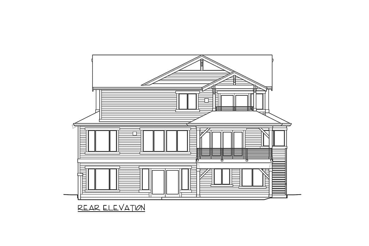 Plan 23914JD: Multi-Gabled 6-Bedroom Craftsman Home Plan on a Walkout Basement - Image #28 - Craftsman, New American, Northwest