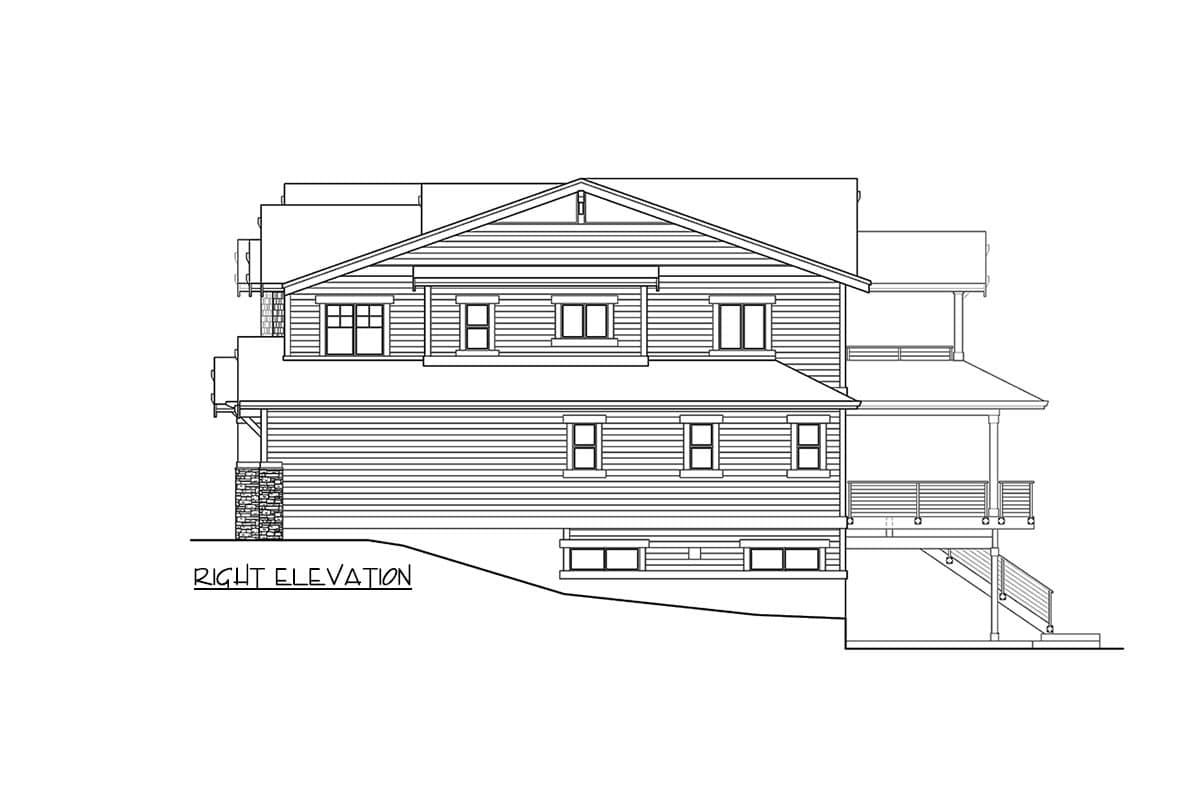 Plan 23914JD: Multi-Gabled 6-Bedroom Craftsman Home Plan on a Walkout Basement - Image #29 - Craftsman, New American, Northwest