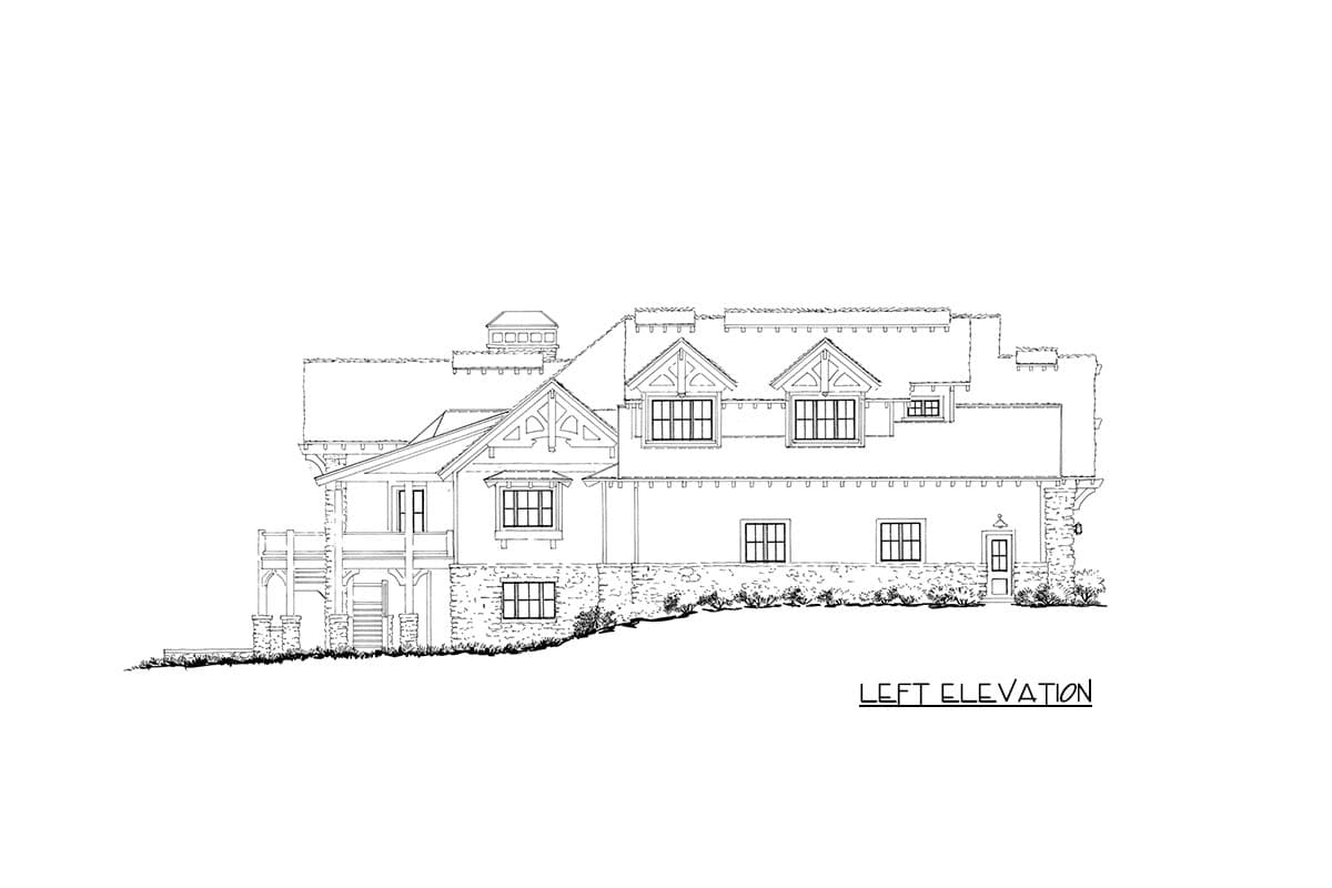Plan 12970KN: Luxury Mountain Craftsman Home Plan with RV Bay and Walk-out Basement - Image #4 - Country, Craftsman, Mountain, Rustic