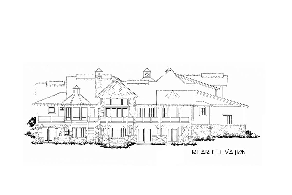 Plan 12970KN: Luxury Mountain Craftsman Home Plan with RV Bay and Walk-out Basement - Image #5 - Country, Craftsman, Mountain, Rustic