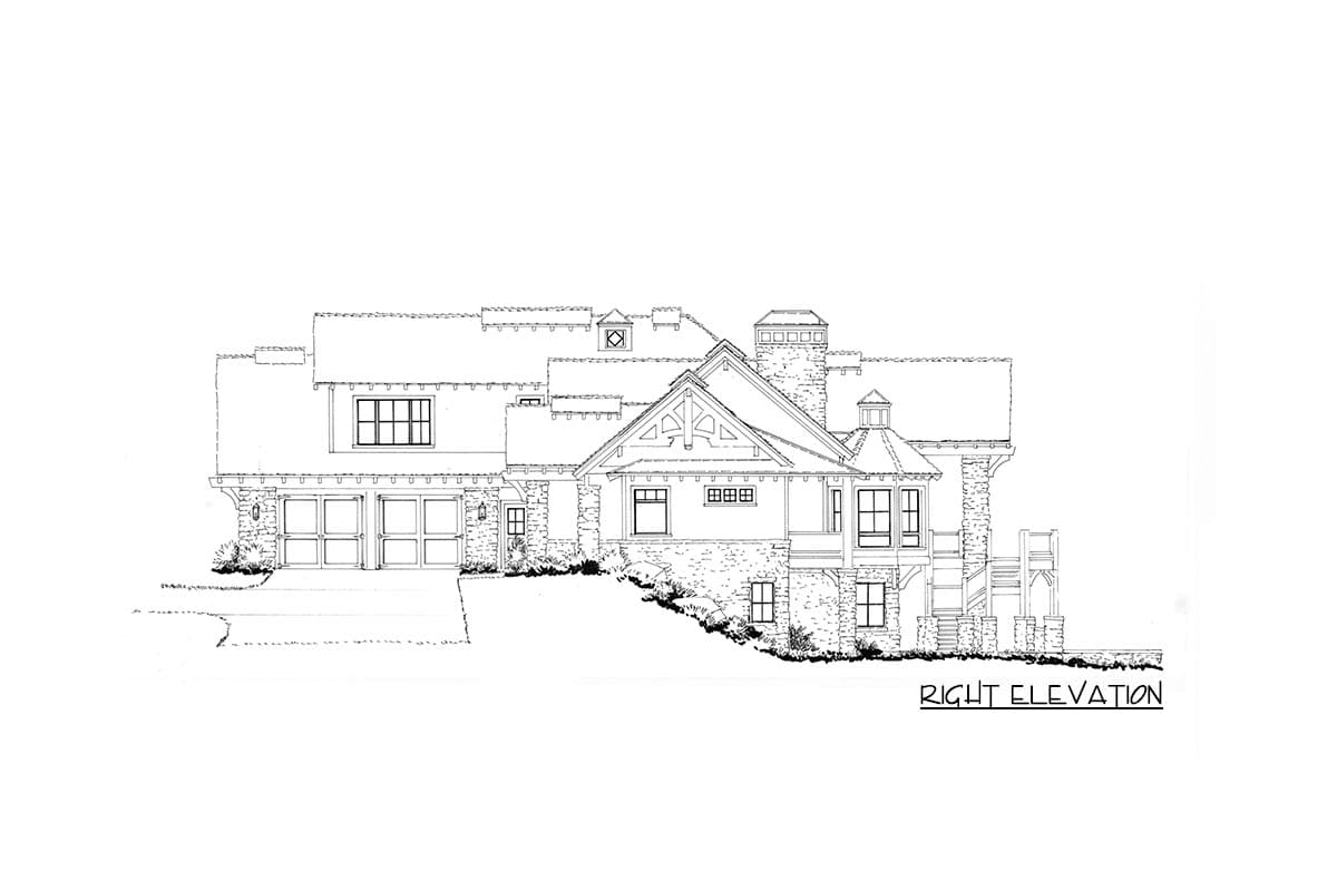 Plan 12970KN: Luxury Mountain Craftsman Home Plan with RV Bay and Walk-out Basement - Image #6 - Country, Craftsman, Mountain, Rustic
