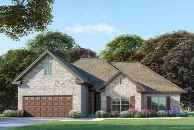 3 Bed Traditional House Plan with Vaulted Great Room and Expansion Above the Garage - 1687 Sq Ft