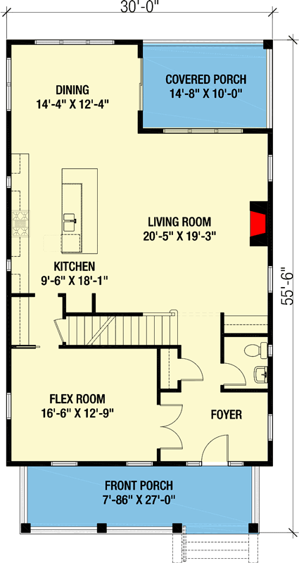 Plan 50206PH: Southern Traditional Home Plan with Walk-out Basement - Floor Plan - Main Level - Country, Southern, Southern Traditional, Traditional
