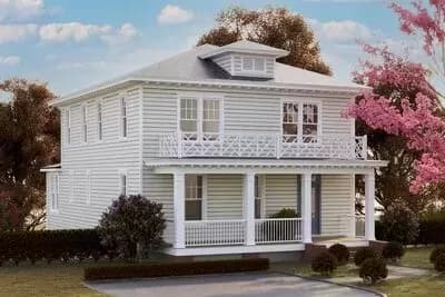 Southern Traditional Home Plan with Walk-out Basement