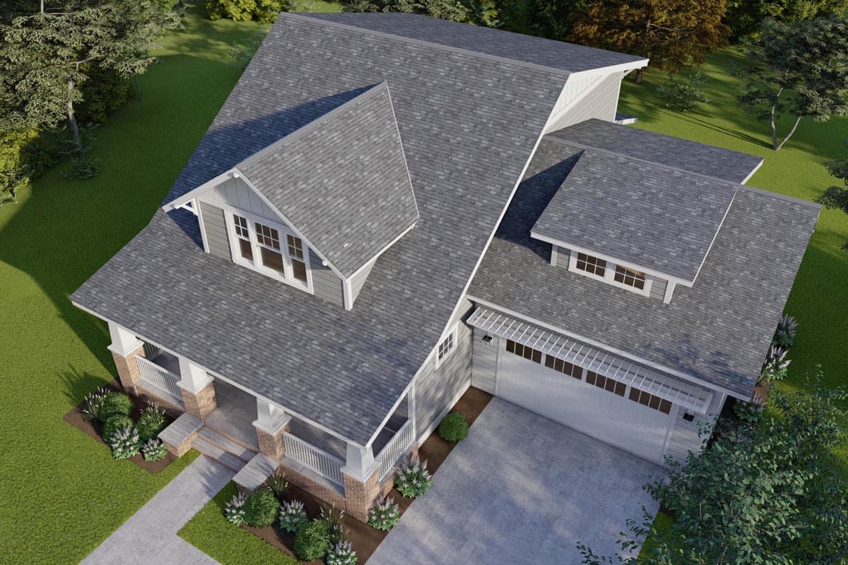 Plan 50210PH: Craftsman Cottage with Attached Garage and Upstairs Home Office - Image #5 - Bungalow, Cottage, Country, Craftsman, Northwest