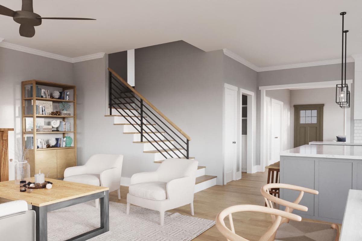 Plan 50210PH: Craftsman Cottage with Attached Garage and Upstairs Home Office - Image #6 - Bungalow, Cottage, Country, Craftsman, Northwest